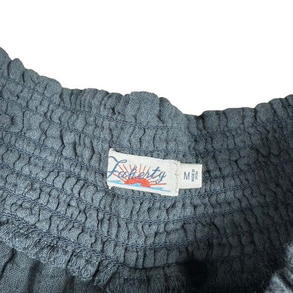 FAHERTY Gray Organic Dream Cotton Gauze Wide Leg Pull On Pants Size Medium - Picture 6 of 7